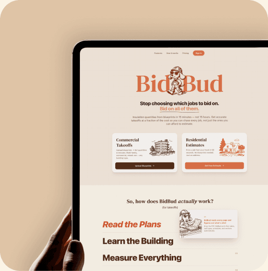 Brand identity and web design — iPad mockup