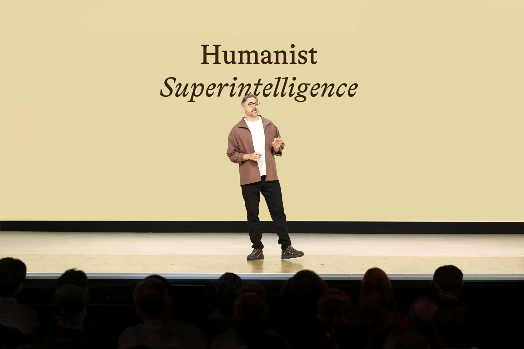 Mustafa Suleyman on the Build 2026 stage — 'Humanist Superintelligence'