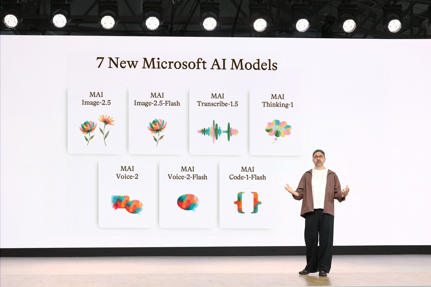 Keynote still — 7 New Microsoft AI Models