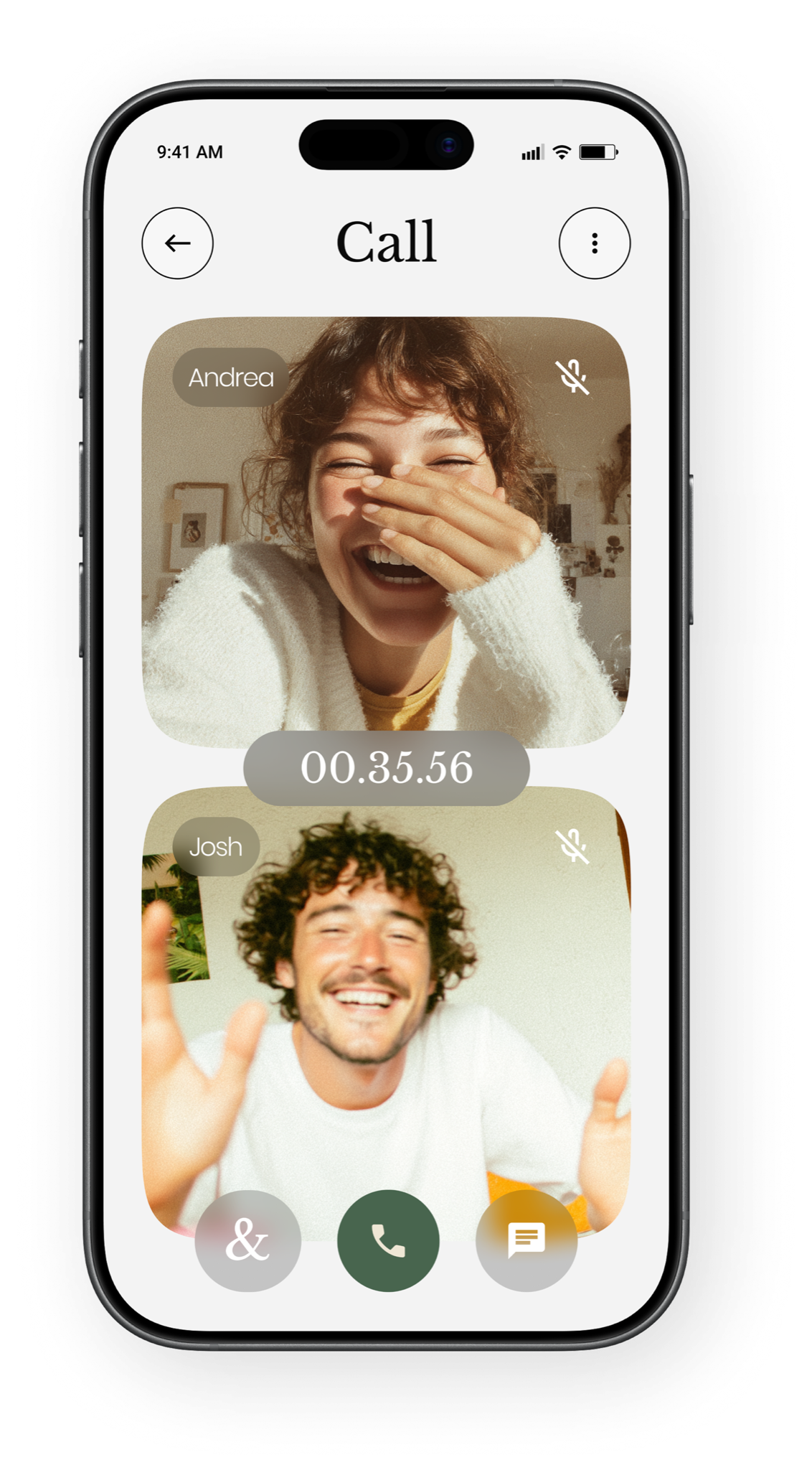Twain live video call screen